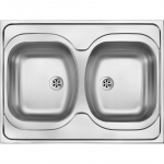 ZM6 stainless 2-bowl sink - drop-in