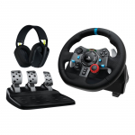 Logitech G 991-000539 Gaming Controller Aluminium, Black USB Steering wheel + pedals + headset PC, PlayStation 4, PlayStation 5, Playstation 3