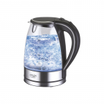Adler | Kettle | AD 1225 | Standard | 2000 W | 1.7 L | Glass | 360&deg; rotational base | Stainless steel/Transparent