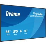 iiyama LH5564UHS-B1AG Signage Display Digital signage flat panel 139.7 cm (55") Wi-Fi 500 cd/m&sup2; 4K Ultra HD Black Built-in processor Android 24/7