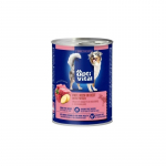 OPTIVITAL Pork p&acirc;t&eacute;, rich in beef and potatoes - wet dog food - 400g