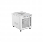 FLOOR STANDING RACK CABINET 19" 15U 800X1000 GREY PERFORATED LCD DOOR LANBERG (FLAT PACK)