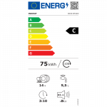 INDESIT Dishwasher | ID3I D741O | Built-in | Width 60 cm | Number of place settings 14 | Energy efficiency class C | Display | White