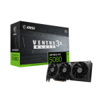 MSI GeForce RTX 5080 16G VENTUS 3X OC BLACK | NVIDIA | 16 GB | GeForce RTX 5080 | GDDR7 | HDMI ports quantity 1 | PCI Express Gen 5