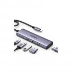 Ugreen 15596 laptop dock/port replicator Wired USB 3.2 Gen 1 (3.1 Gen 1) Type-A + Type-C Aluminium