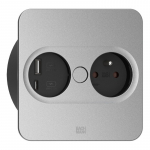 Bachmann 946.015 socket-outlet Type E + USB A + USB C Stainless steel