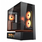 COUGAR Midi Tower Case, CFV235 Vision, ARGB, LCD Display, Glass, Black