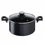 TEFAL | Unlimited Stewpot | G2554672 | 5 L | Aluminum | Dishwasher proof | Lid included | Black