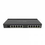 Mikrotik Wired Ethernet Router RB4011iGS+RM, Quad-core 1.4Ghz CPU, 1GB RAM, 512 MB, 1xSFP+, 1xSerial console port, PCB Temperature and Voltage Monitor, IP20, Cage and Desktop Case with Rack Ears, RouterOS L5 | Enthernet Router | RB4011iGS+RM | No Wi- ...