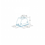 CATA | Hood | GC DUAL A 45 XGBK | Canopy | Energy efficiency class A | Width 45 cm | 820 m&sup3;/h | Touch control | LED | Black glass