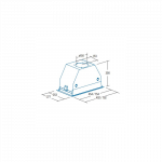 CATA | Hood | GC DUAL A 45 XGBK | Canopy | Energy efficiency class A | Width 45 cm | 820 m&sup3;/h | Touch control | LED | Black glass