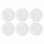 Set of 6 Villadeifiori Salad Plates - White, 23 cm