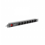 LANBERG PDU RACK POWER STRIP (1U,10A,7X SHUKO,2M)