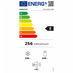 Whirlpool Refrigerator | WHK 26402 XP4E | Energy efficiency class E | Free standing | Combi | Height 203.5 cm | No Frost system | Fridge net capacity 249 L | Freezer net capacity 106 L | Display | 37 dB | Silver