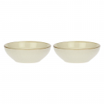 Set of 2 Concerto Avorio Salad Bowls - Ivory, 26 cm