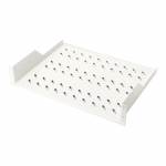 Digitus | Fixed Shelf for Racks | DN-97610 | White | Perfect for storage of components which are not 483 mm (19&rdquo;) suitable; Slim design which takes space of 2 height units; Easy and quick to mount or dismount; Load capacity: 25 kg; Dimensions: 88 x 4 ...