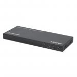 Manhattan 4K 4-Port HDMI Multiviewer Switch, Switch with Four Inputs on One Display, 4k@30Hz, Multiple Viewing Options Including Picture-in-Picture and Dual/Quad Screen, Push Button or Remote Control, 3.5mm and Toslink Audio, Black, 3 Year Warranty