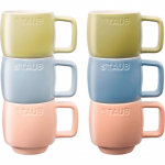 STAUB Set of 6 Ceramic Mugs - Multicolor, 100 ml