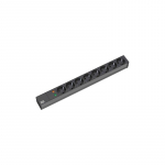 Bachmann 19'' 2m 8x Schuko H05VV-F 3G 1.50mm&sup2; power extension 8 AC outlet(s) Black