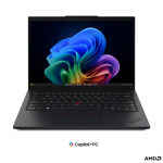 Lenovo ThinkPad L14 G7 AMD | Black | 14 " | IPS | WUXGA | 1920 x 1200 pixels | Anti-glare | AMD Ryzen AI 5 | 430 | 16 GB | SODIMM DDR5 | Solid-state drive capacity 512 GB | AMD Radeon 840M Graphics | Windows 11 Pro | 802.11be | Bluetooth version 5.4  ...