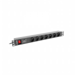 LANBERG PDU RACK POWER STRIP (1U,10A,7X 230V,2M)