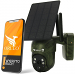 Orllo Wireless 4G LTE Rotating IP Camera with Solar Panel ORLLO TZ1 MORO