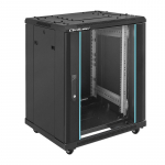 Qoltec 54518 19" RACK cabinet | 15U | 600 x 855 x 600 | Tempered glass door