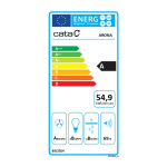 CATA Hood | ARONA 60 BK | Canopy | Energy efficiency class A | Width 59.5 cm | 766 m&sup3;/h | Electronic control | LED | Black
