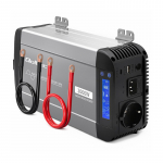 Qoltec Przetwornica napięcia Pure Sine Wave | 12V na 230V | 1000/2000W | UPS BYPASS | LCD | USB | USB-C | Kompatybilna z LiFePO4 GEL AGM