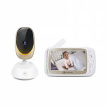 Motorola | Wi-Fi Video Baby Monitor with Mood Light | VM85 CONNECT 5.0" | 5" TFT color display with 480 x 272 resolution; Lullabies; Two-way talk; Room temperature monitoring; Infrared night vision; LED sound level indicator; Wi-Fi connectivity for o ...