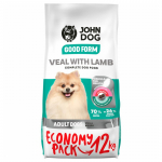 JOHN DOG Good Form Adult Mini  Veal with lamb - dry dog food - 12 kg