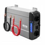 Qoltec Przetwornica napięcia Pure Sine Wave | 12V na 230V | 2000/4000W | UPS BYPASS | LCD | USB | USB-C | Kompatybilna z LiFePO4 GEL AGM