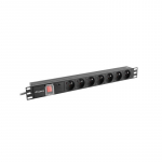 LANBERG PDU RACK POWER STRIP (1U,16A,7X 230V,2M)