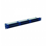 EMITERNET PANEL 19", 48XRJ45 UTP CAT.6 (1U) WITH SHELF, BLUE