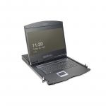 Digitus 19" LCD KVM console, 8-port VGA, German keyboard