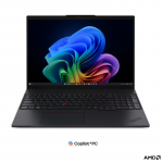 Lenovo ThinkPad L16 G3 AMD | Black | 16 " | IPS | WUXGA | 1920 x 1200 pixels | Anti-glare | AMD Ryzen AI 5 | 430 | 16 GB | SODIMM DDR5 | Solid-state drive capacity 512 GB | AMD Radeon 840M Graphics | Windows 11 Pro | 802.11be | Bluetooth version 5.4  ...