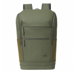 Rivacase Eden backpack Travel backpack Olive PU leather, Polyester, Recycled polyethylene terephthalate (rPET)