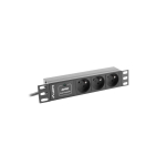 LANBERG POWER STRIP RACK 10" (1U, 10A, 3X 230V PL)
