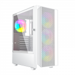 Gembird Fornax 4000W ARGB gaming ATX computer case, Midi Tower, backlight, White