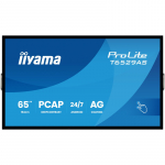 iiyama T6529AS-B1AG Signage Display Kiosk design 163.8 cm (64.5") LED Wi-Fi 420 cd/m&sup2; 4K Ultra HD Black Touchscreen Built-in processor Android 24/7