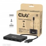 CLUB3D Quad DisplayPort&trade; Hub &ndash; 4 x 4K Resolution @ 30Hz, MST Support