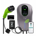 Qoltec Stacja ładowania EV Typ2 do samochodu elektrycznego i hybryd | 22kW | LCD | 2 Karty EV | 3 fazy | Wallbox | Hotel system | 5m