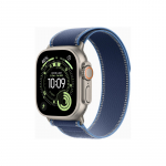 Apple Watch Ultra 3 GPS + Cellular 49mm Natural Titanium Case with Blue/Bright Blue Trail Loop - S/M | Apple