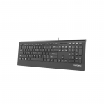Natec Multimedia Keyboard BARRACUDA slim USB, US layout, black