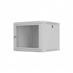 Wall-mounted rack cabinet 19" 9U 600x600 grey perforated door Lanberg (flat pack)