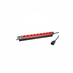 Bachmann 333.937 power extension 2 m 9 AC outlet(s) Indoor Black, Red