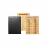 Fiskars 1057550 kitchen cutting board Rectangular Bamboo, Plastic Bamboo, Black