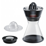 Bosch MCP72GPB citrus press Plastic, Stainless steel Black, Transparent
