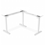 Digitus Electrically height-adjustable table frame, 90&deg; L-shaped, triple motor, 2-step, white