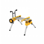 Workstation with wheels for mitre sawing